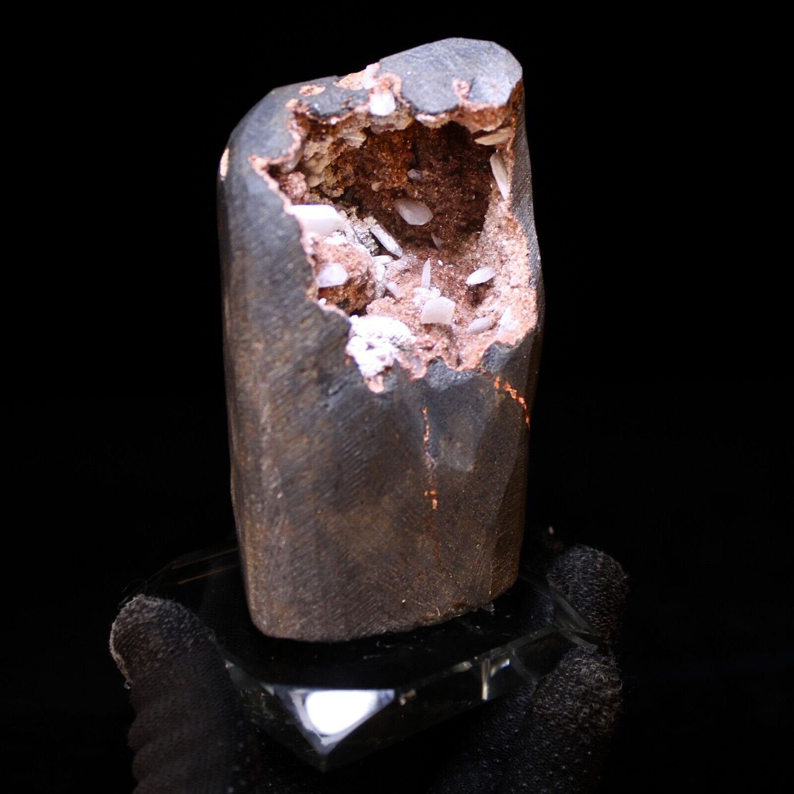  650g Scolecite Apophyllite & Stilbite on Heulandite Geode  Healing Crystals 8x6