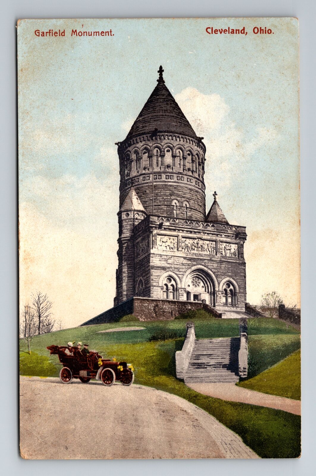 Cleveland OH-Ohio, Garfield Monument, Antique, Vintage Souvenir Postcard