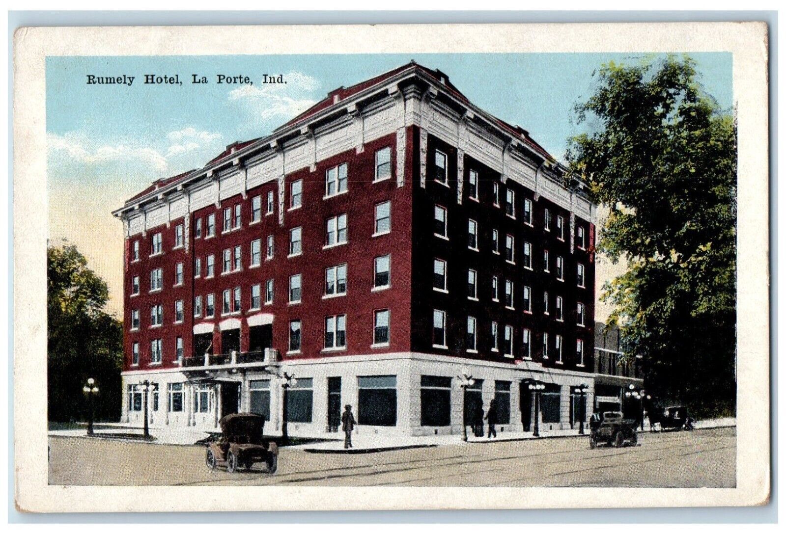 c1920's Rumely Hotel LaPorte Indiana IN Antique Unposted EC Kropp Postcard