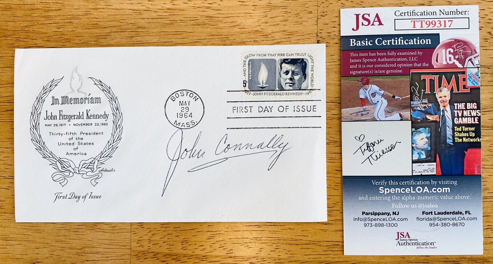 John Connally Signed Autographed First Day Cover JSA Cert Texas Governor JFK