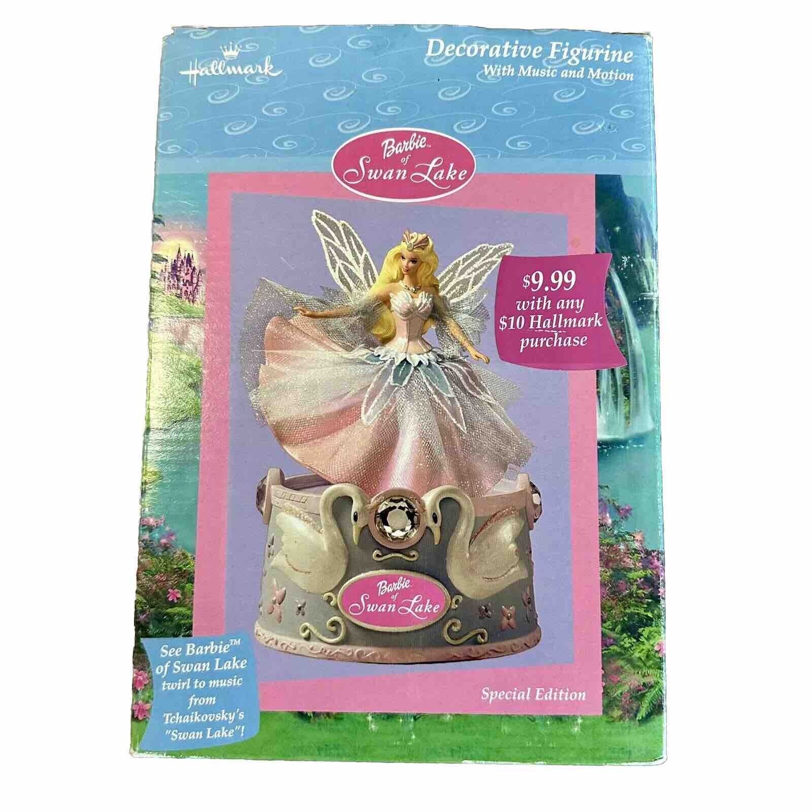 2003 Mattel Hallmark Barbie Tchaikovsky Swan Lake Figurine Wind up Music Box