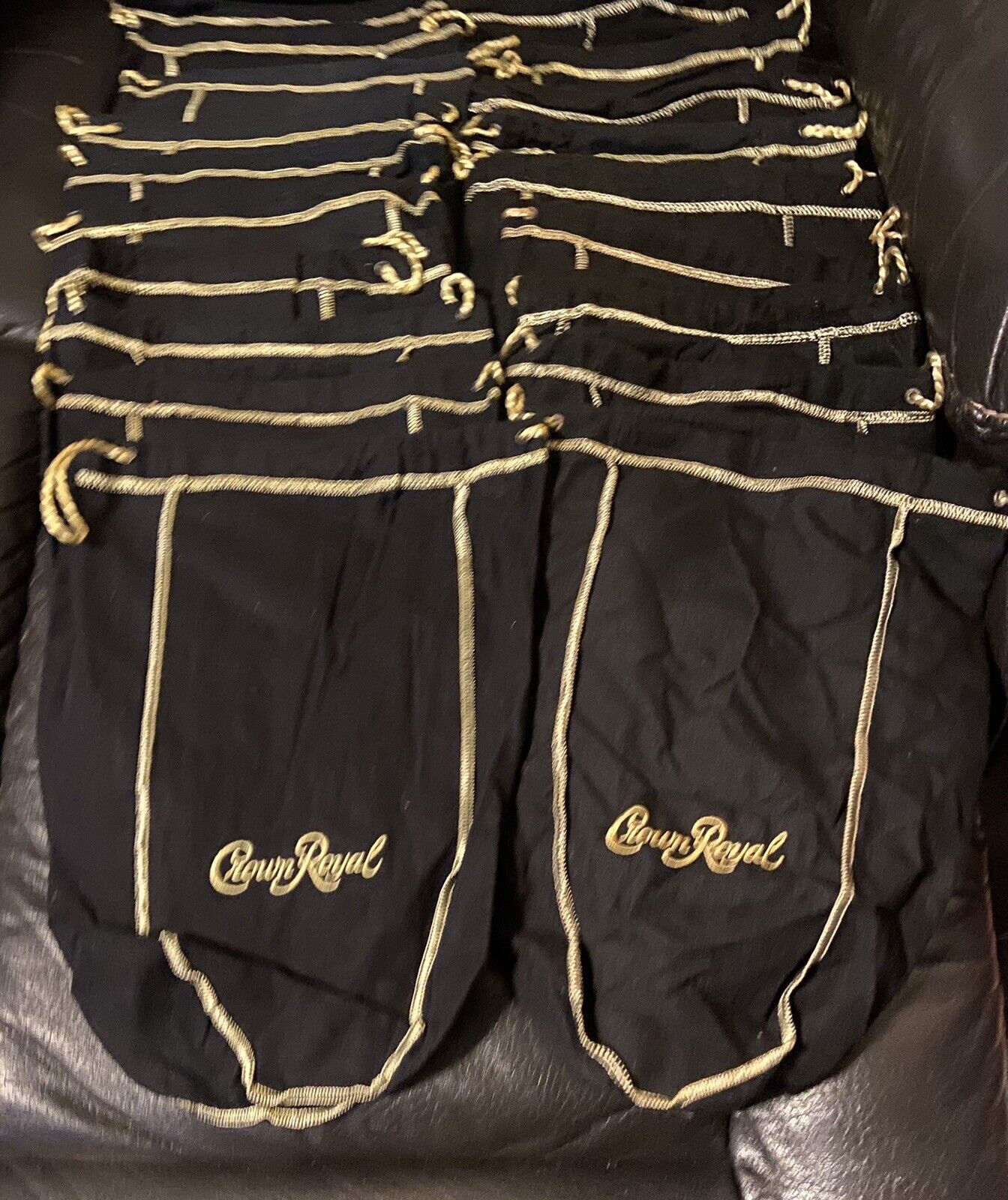 (20) Crown Royal 12” Black  Bags  Less Than $4 Per Bag Plus 