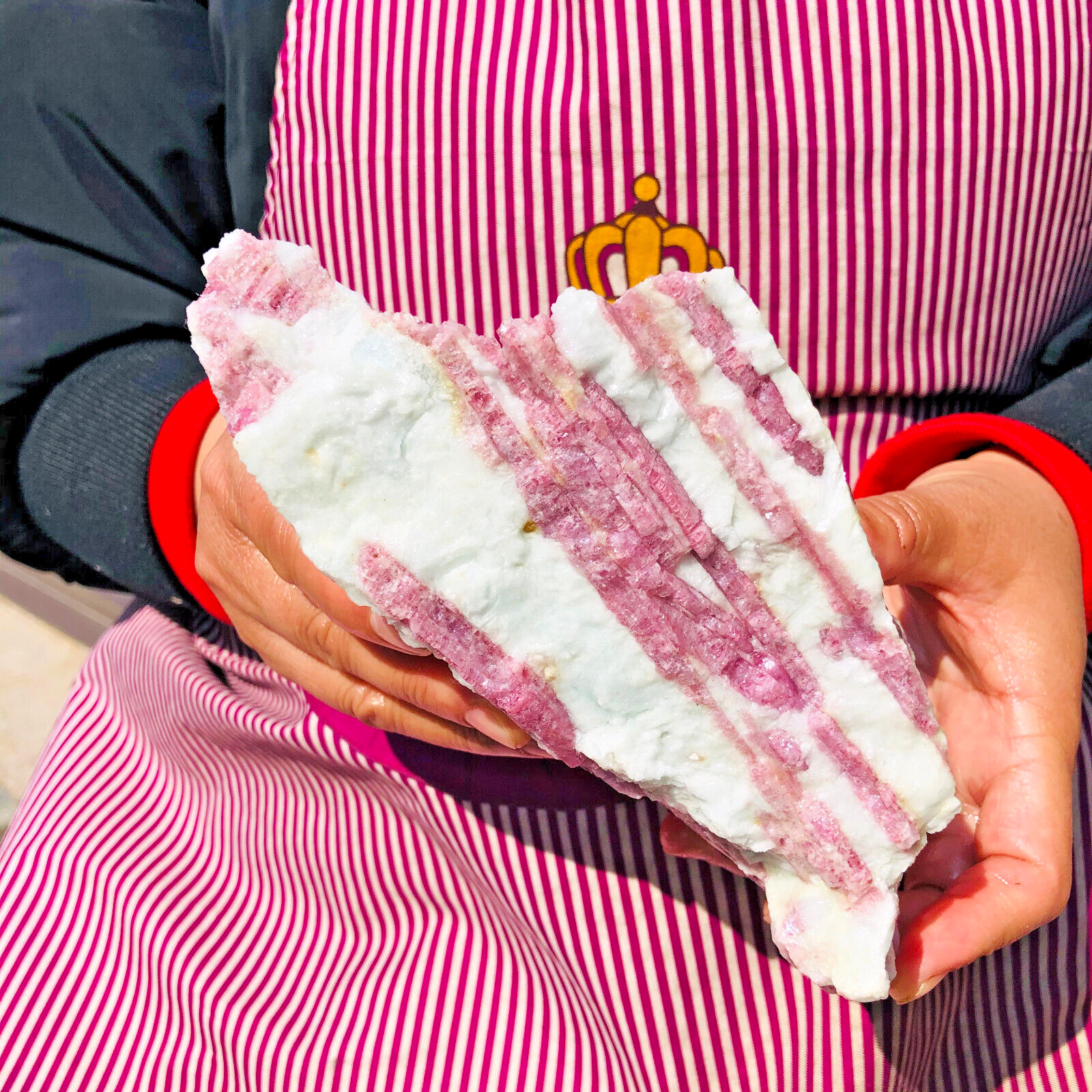 3.25LB Natural pink tourmaline quartz mineral specimen rough ore Healing decor