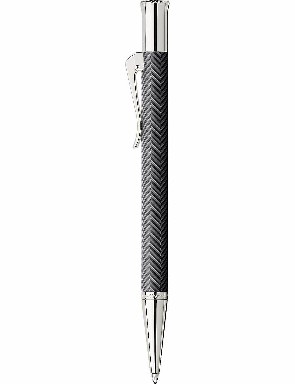 Graf Von Faber Castell Anthracite Guilloche Ciselé Ballpoint Pen (#146730)