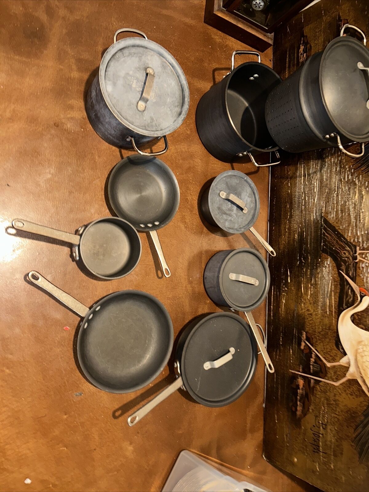 Vintage Commercial Aluminum Cookware Set 14 Pieces 8 Pots/pans