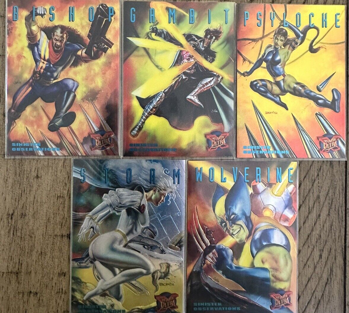 1995 Fleer Ultra X-Men Limited SINISTER OBSERVATIONS Chromium Rare Chase Cards
