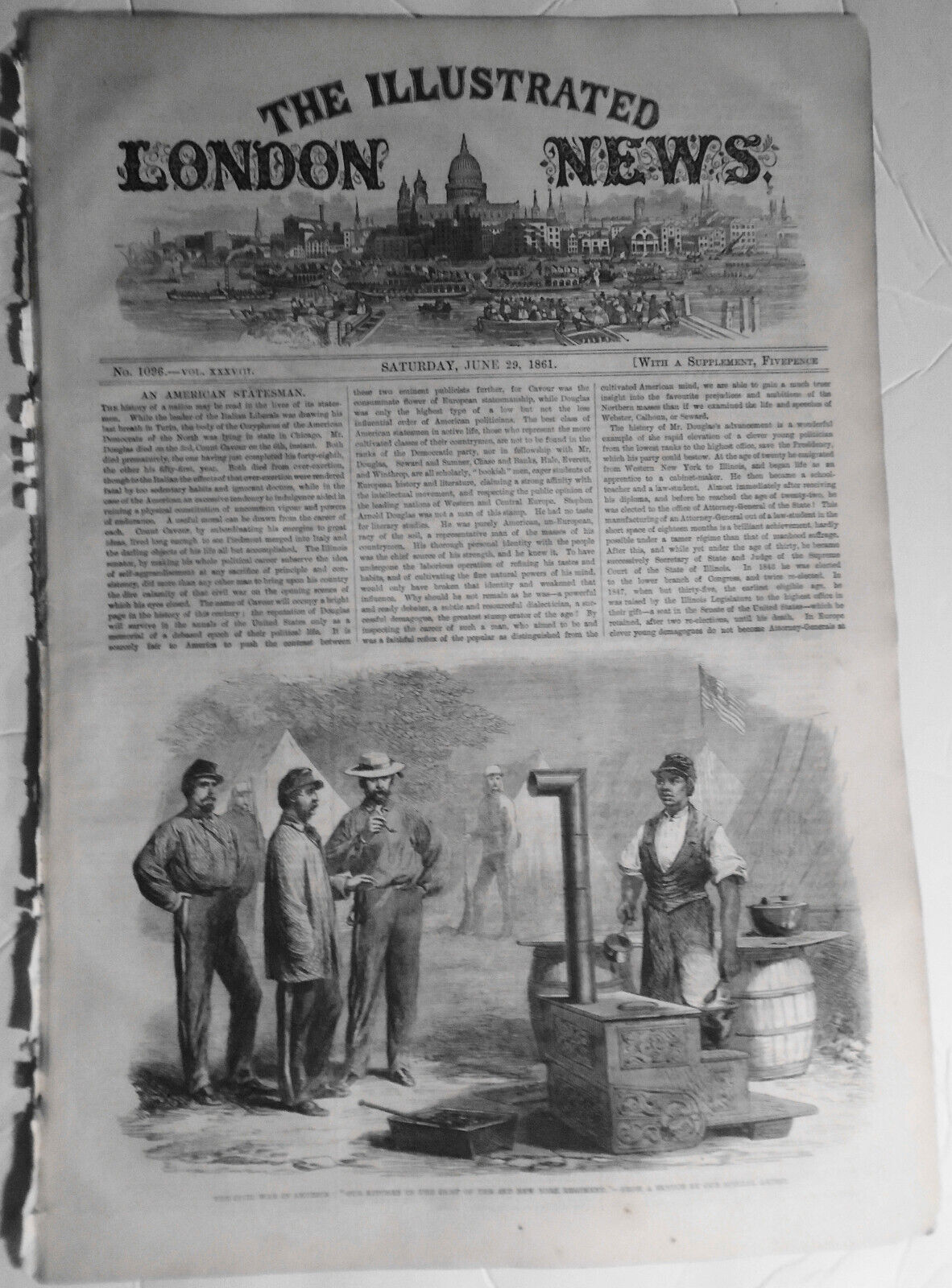 Illustrated London News, June 29, 1861 - Civil War in America, Rifle Brigade etc