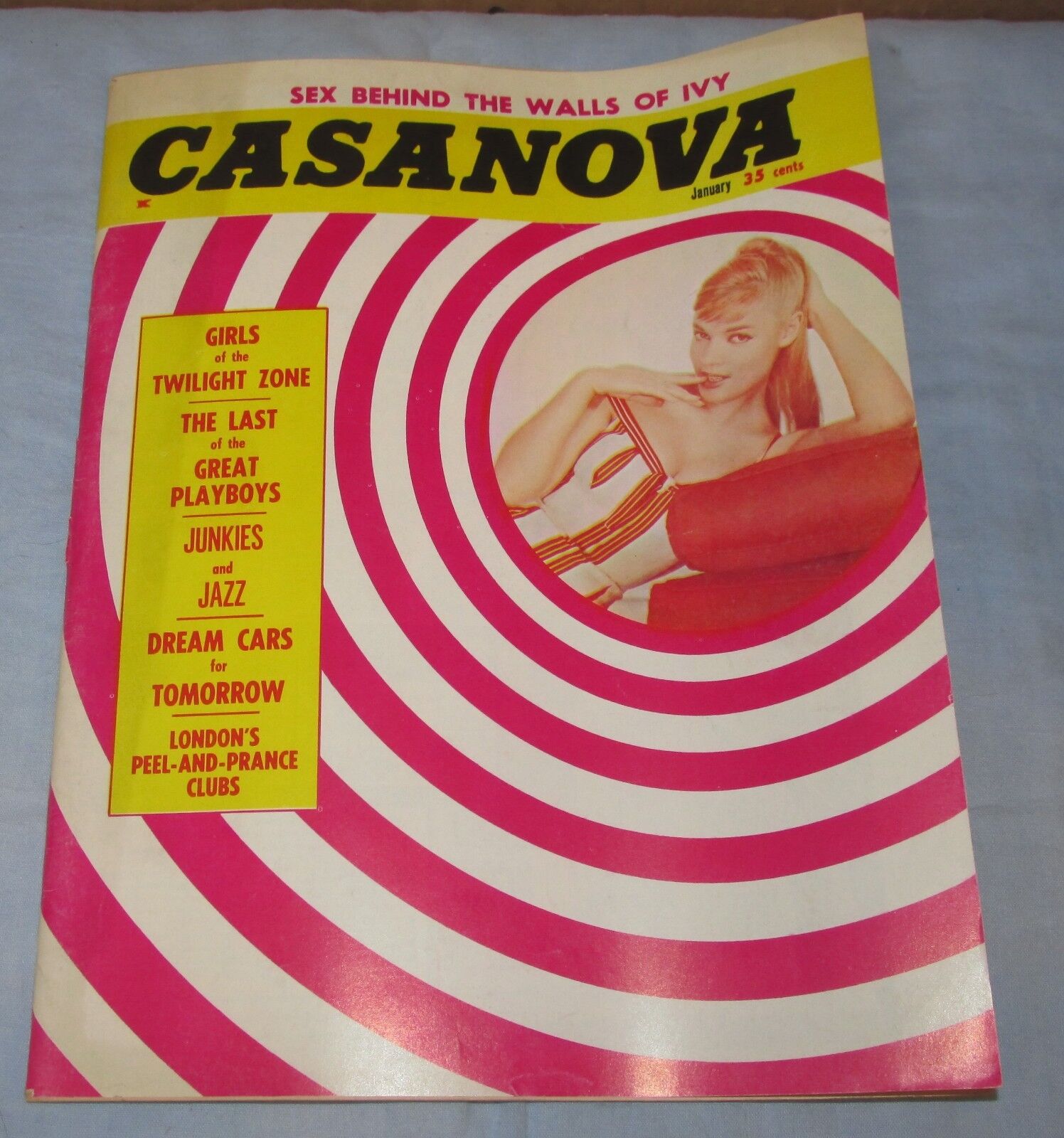 Vtg Jan 1961 CASANOVA Magazine Cheesecake/Pinup DREAM CARS J935