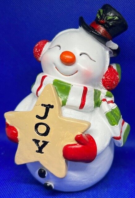Vintage Christmas Snowman Joy Star Figurine