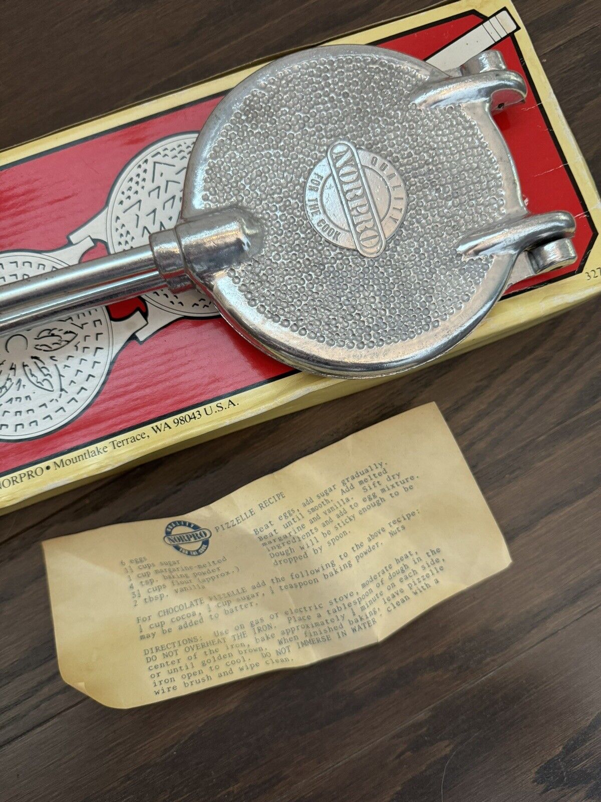 Vintage Pizzelle Iron Norpro In Original Box