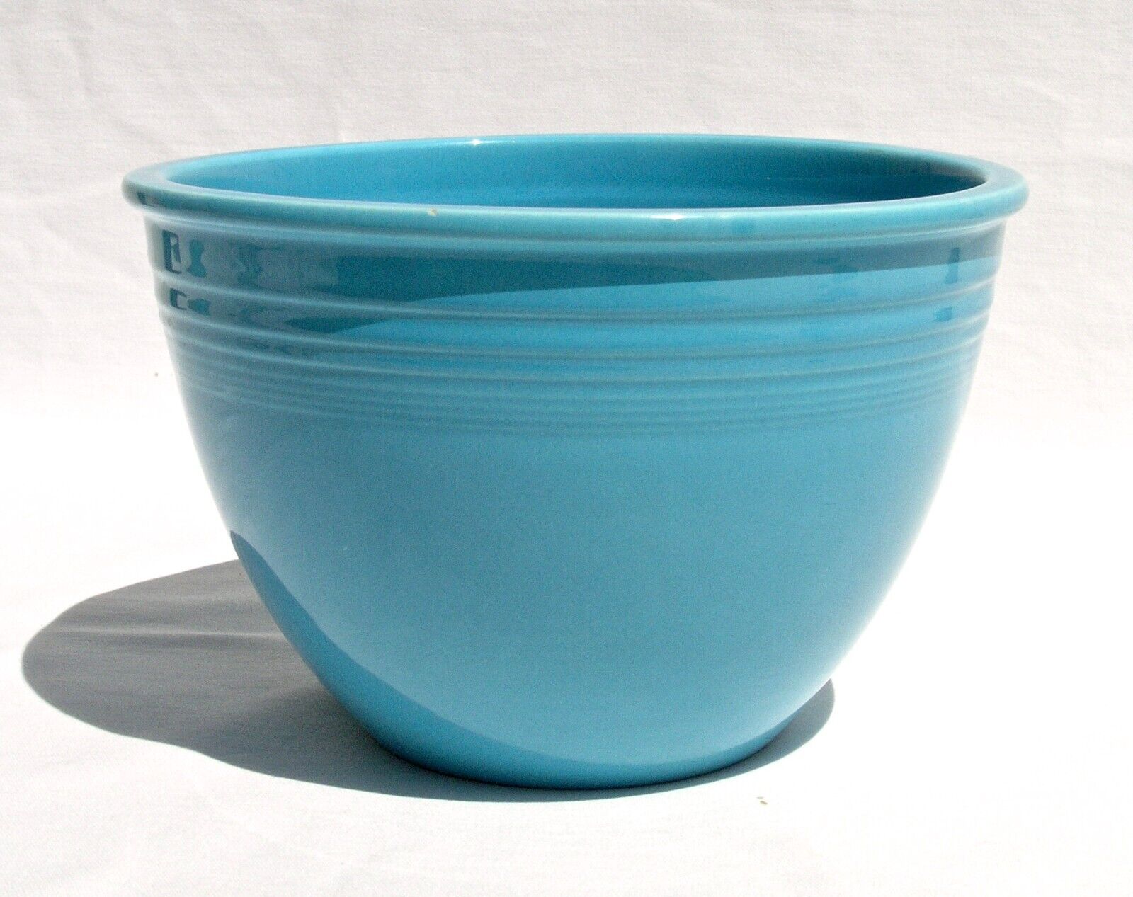 Vintage Fiesta Turquoise Mixing Bowl #5  w/ Rings Inside