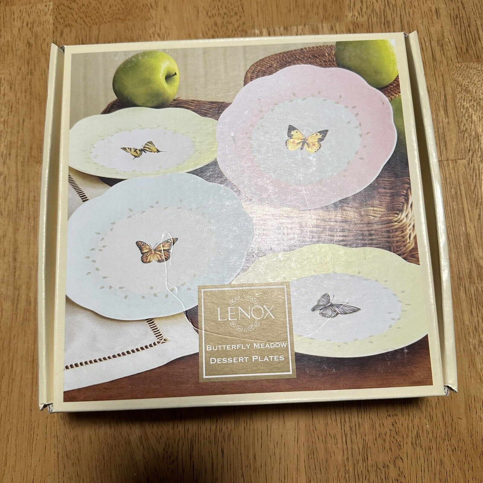 LENOX Butterfly Meadow Colors Louse Le Luyer Set 4-Pack Dessert Plates Rare (new