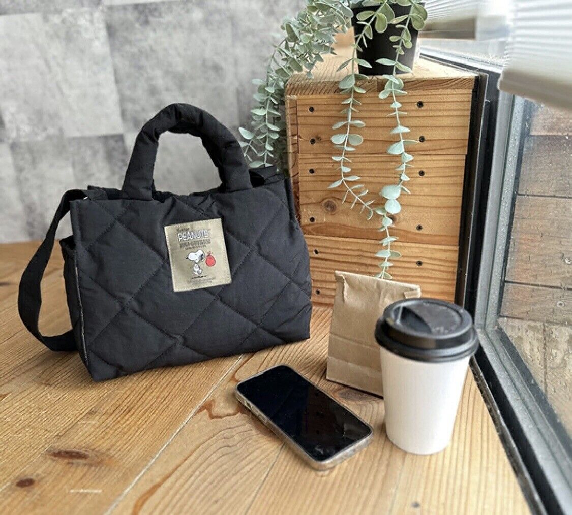 Snoopy tote bag black shoulder bag JAPAN limited💕