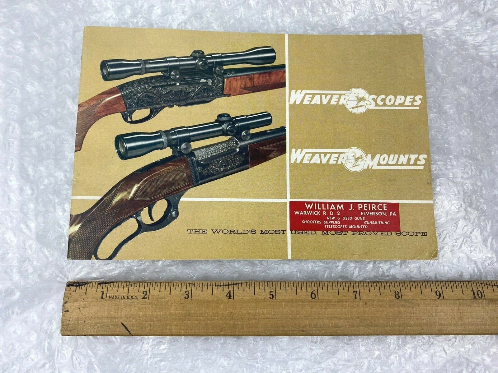 Weaver Scopes 1958 Gun Scope Booklet Vintage