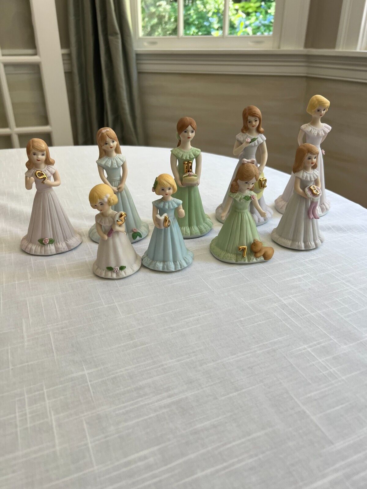 MINT CONDITION - Enesco Vintage Growing Up Birthday Girls Set