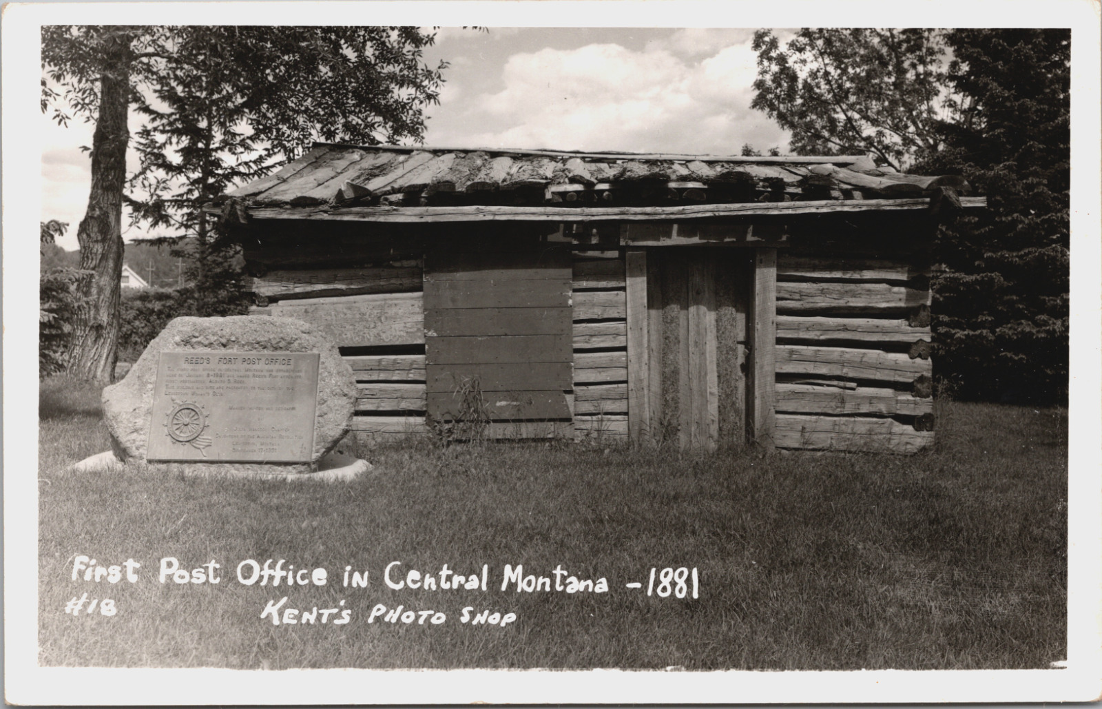 RPPC Reed\'s Fort Lewiston Montana First Post Office Military Log 1950’s Kent’s