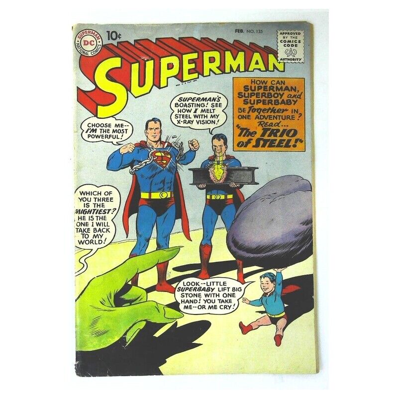 Superman (1939 series) #135 in Very Good condition. DC comics [n;