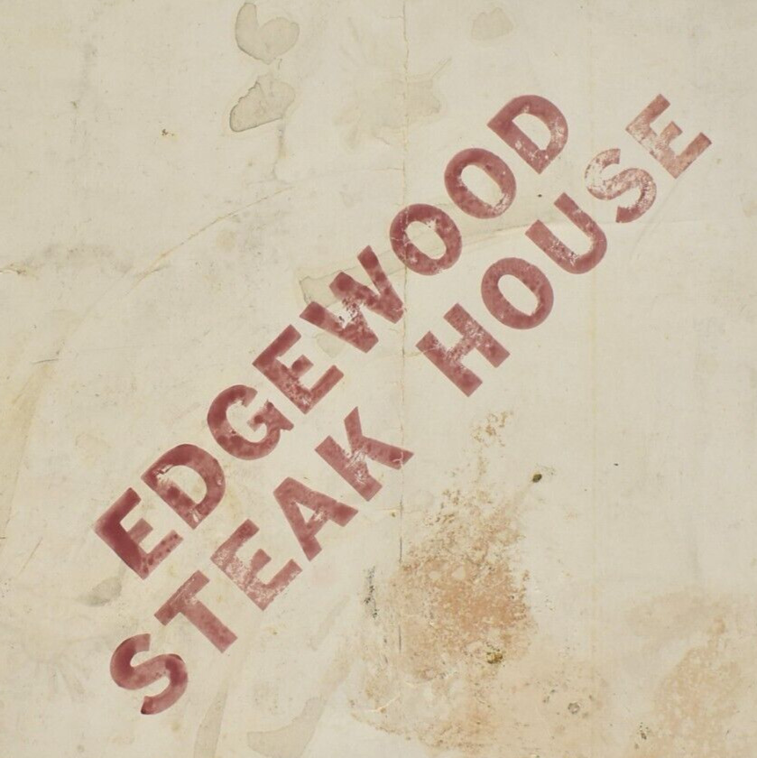Vintage 1950s Edgewood Steak House Restaurant Menu Memphis Tennessee