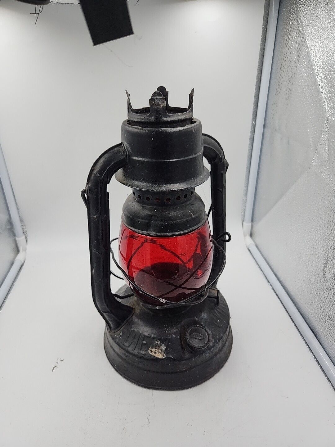 Vintage Dietz Little Wizard Railroad Lantern Red Globe