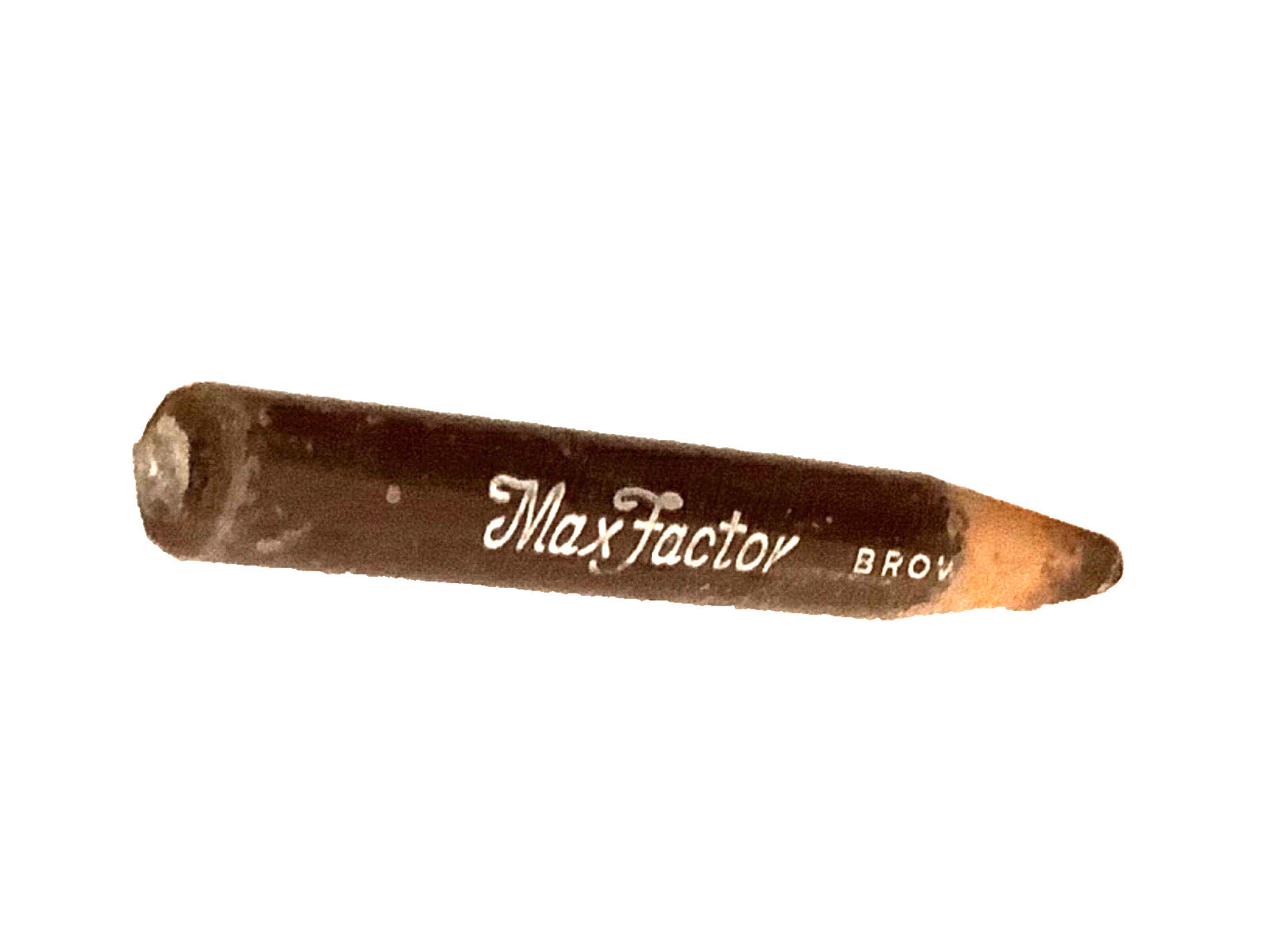 Early MAX FACTOR BROWN EYE BROW MUSTACHE LINER WOOD PENCIL Antique Vintage 💋
