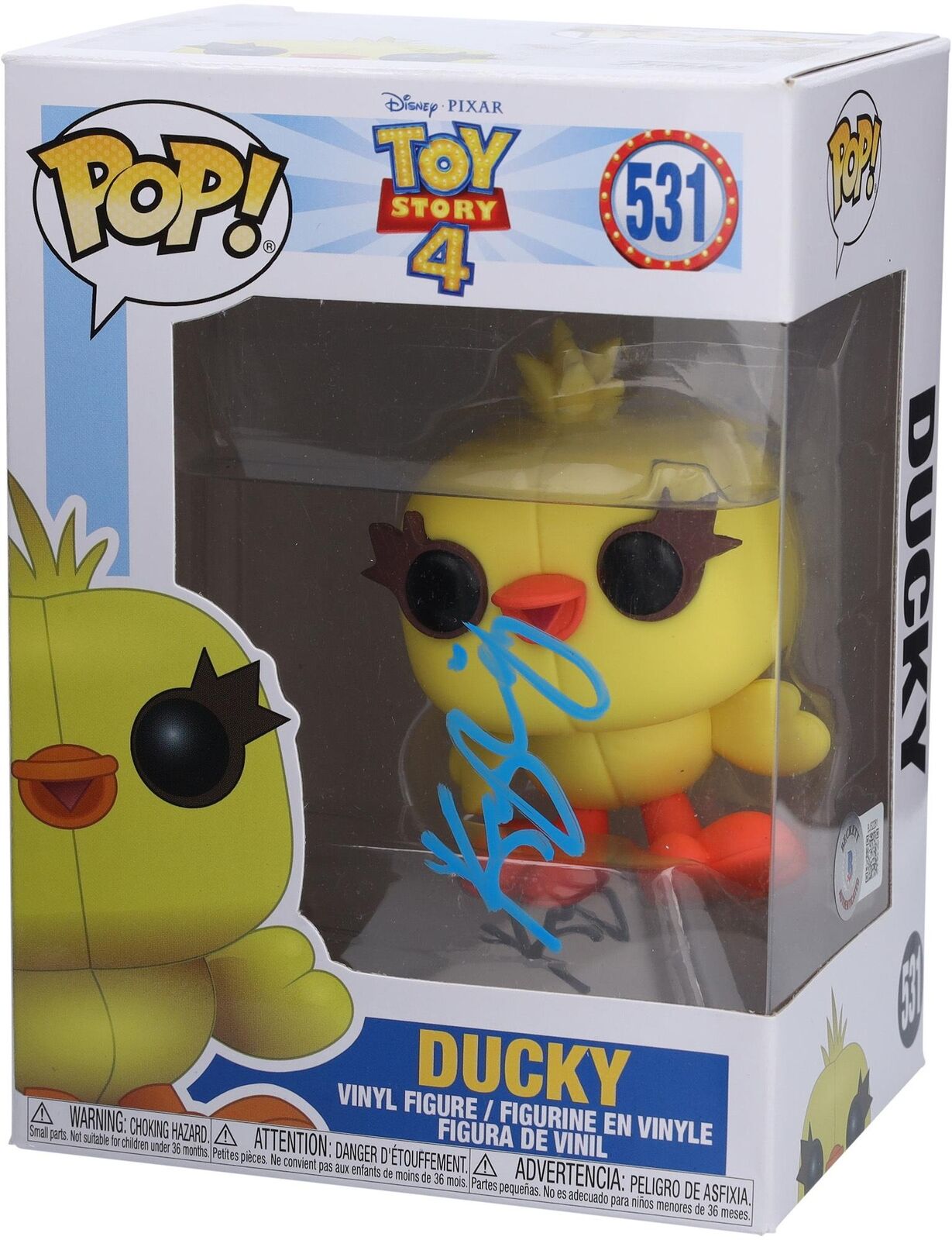 Keegan-Michael Key Toy Story Autographed Ducky #531 Funko Pop Figurine BAS