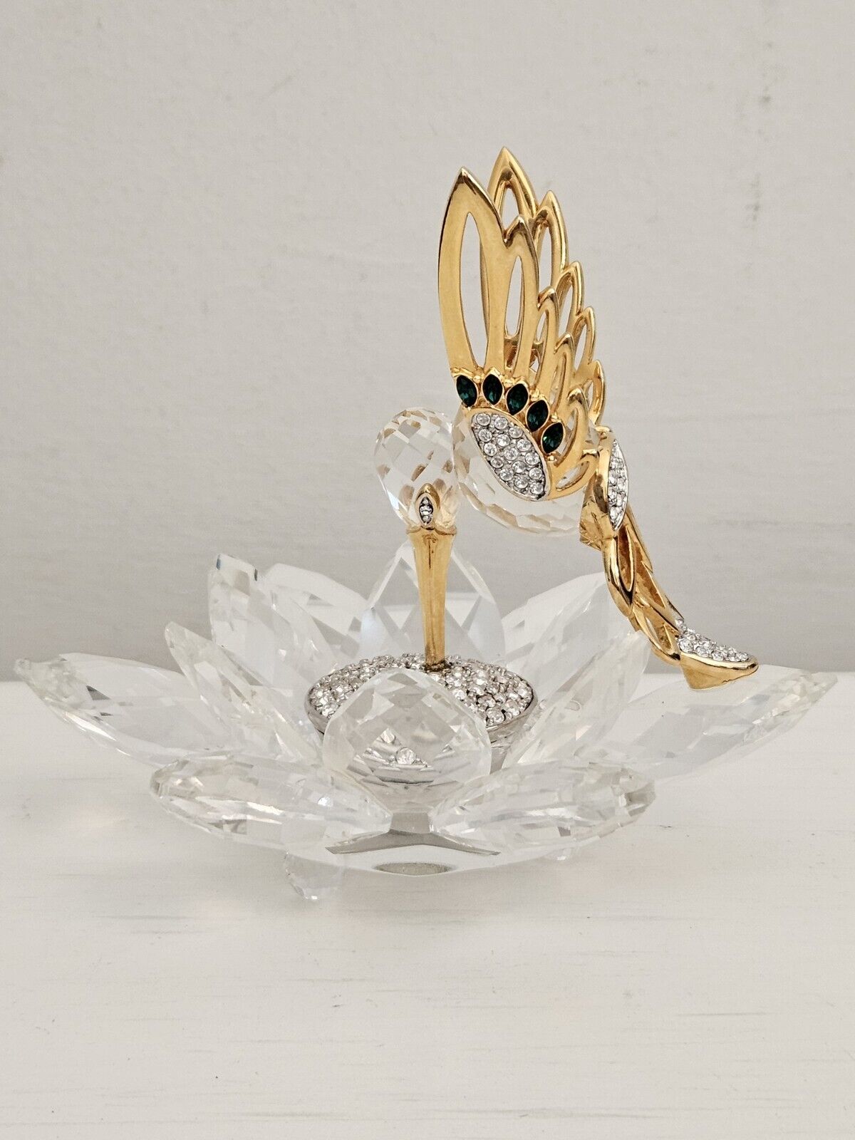 Vintage Swarovski Crystal GOLD HUMMINGBIRD \
