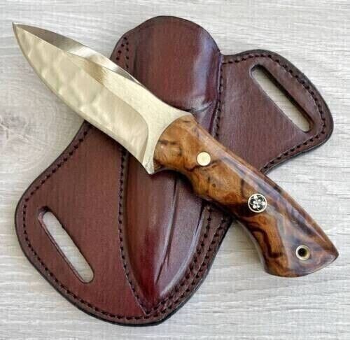 Custom handmade Hunting Knife Carbon Steel 1075 and Bush craft Knife with sheath