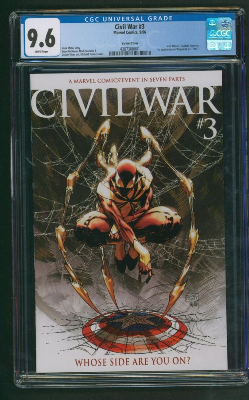 Civil War #3 Turner 1:10 Variant CGC 9.6 Marvel Comics 2006
