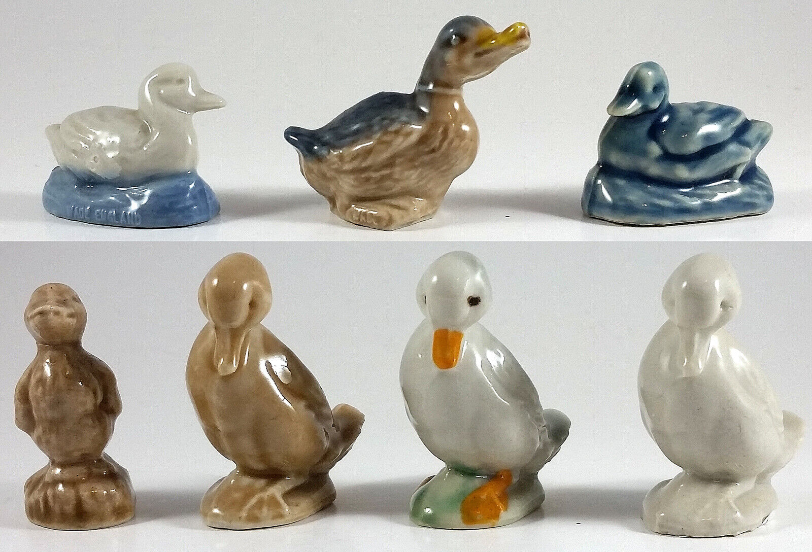 WADE DUCKS GROUP OF 7, WHIMSIE, RED ROSE TEA, PARTY CRACKERS 1972-01