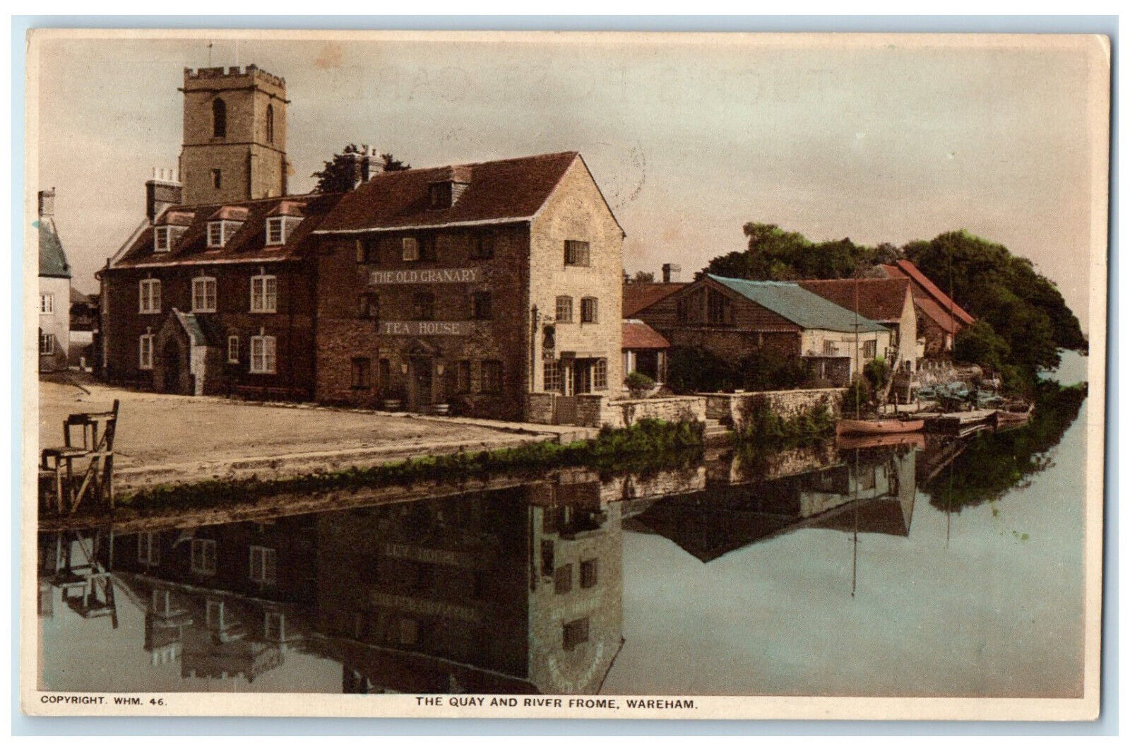 c1920's The Quay and River Frome Wareham Dorset England Tuck Art Postcard