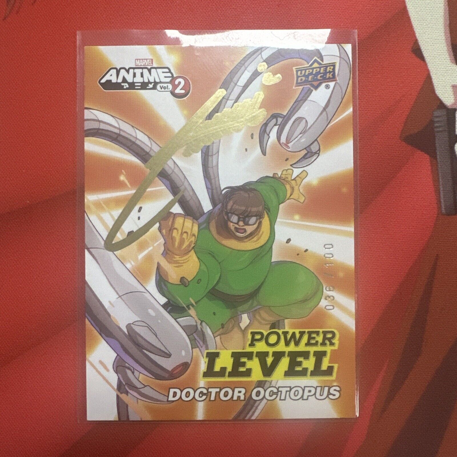 Doctor Octopus Power Level 36/100 Auto Anime Vol 2 Marvel Spider Man Power Level