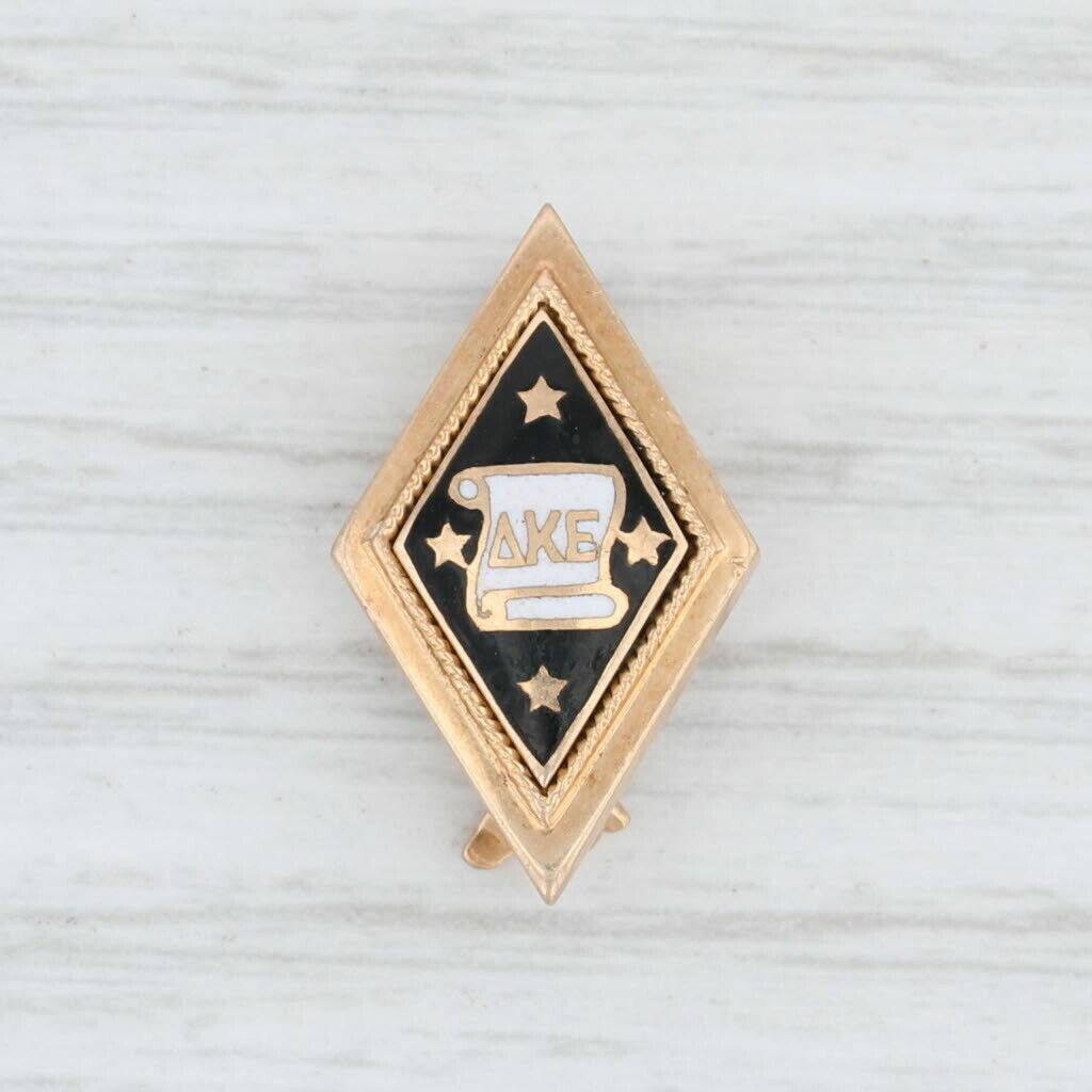 Antique Delta Kappa Epsilon Badge 10k Gold DKE Deke Pin Greek Fraternity 1909