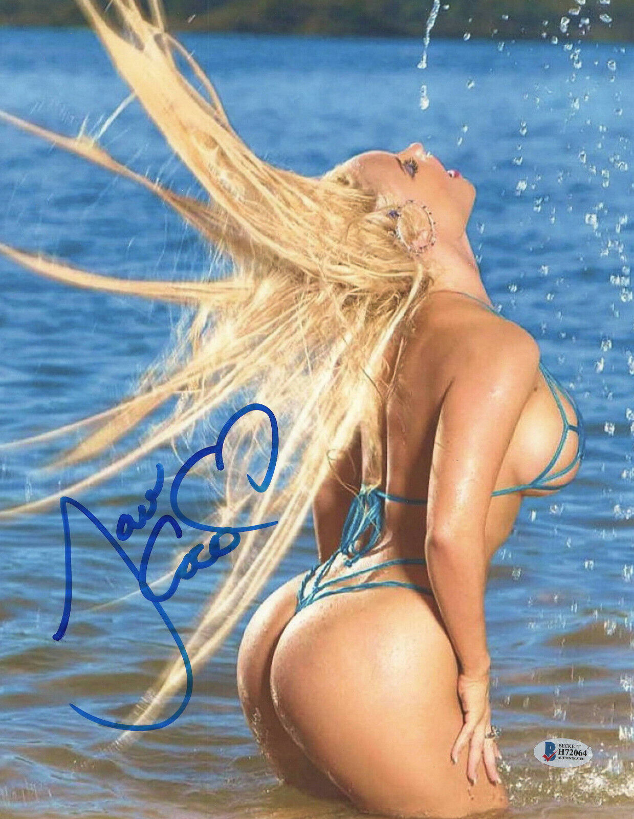 COCO AUSTIN SIGNED 11X14 PHOTO AUTOGRAPH BAS BECKETT ICE LOVES COCO ICE T 4