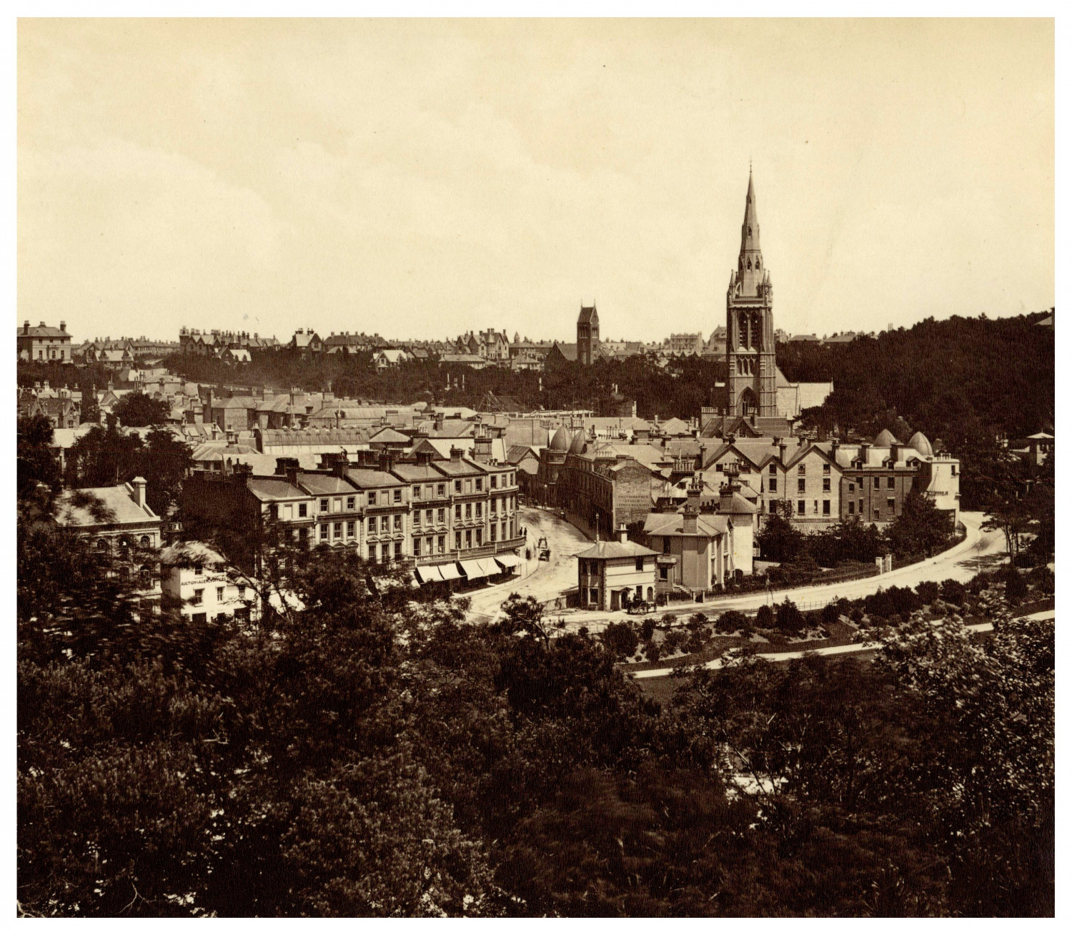 England, Bournemouth, from Terrace Mount, C.N. Vintage print, albumin print print