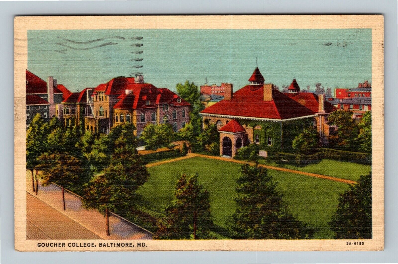 Baltimore MD, Goucher College, Maryland c1939 Vintage Postcard