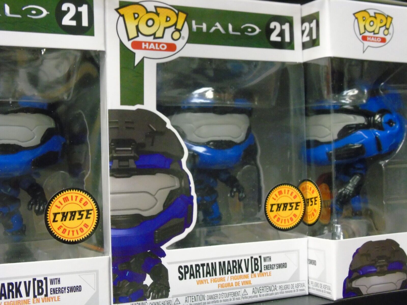 HALO Master Chief Funko Pop 21 #21 CHASE Spartan Mark V Red Energy Sword