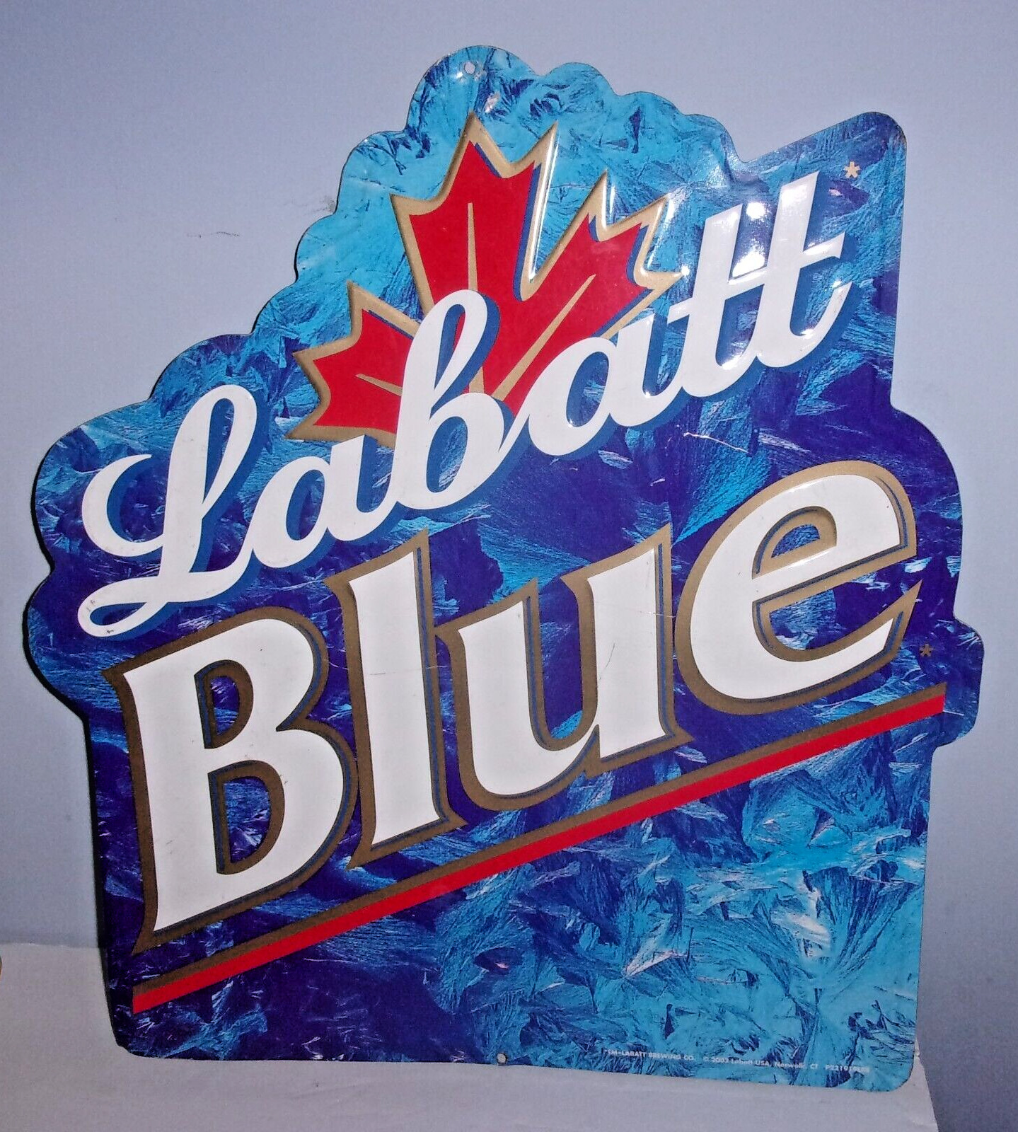 Labatt Blue Tin Metal Beer Sign Wall Decor 2002