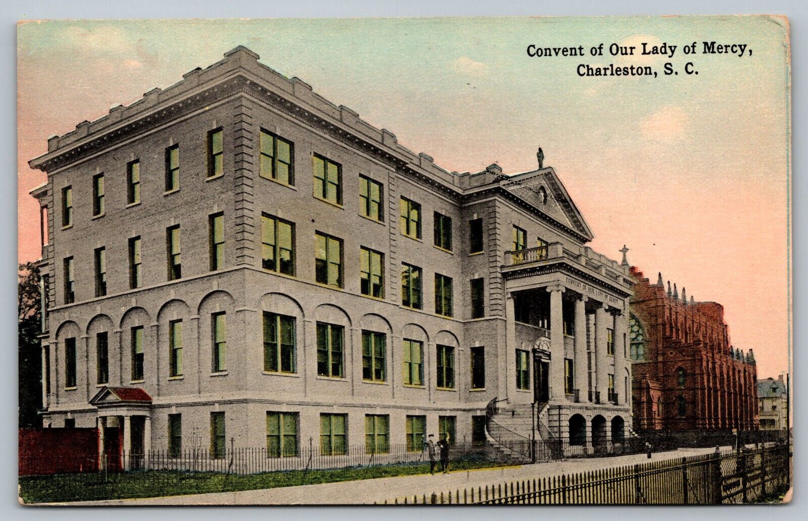 Postcard Convent of Our Lady of Mercy Charleston South Carolina SC c 1913 Rare