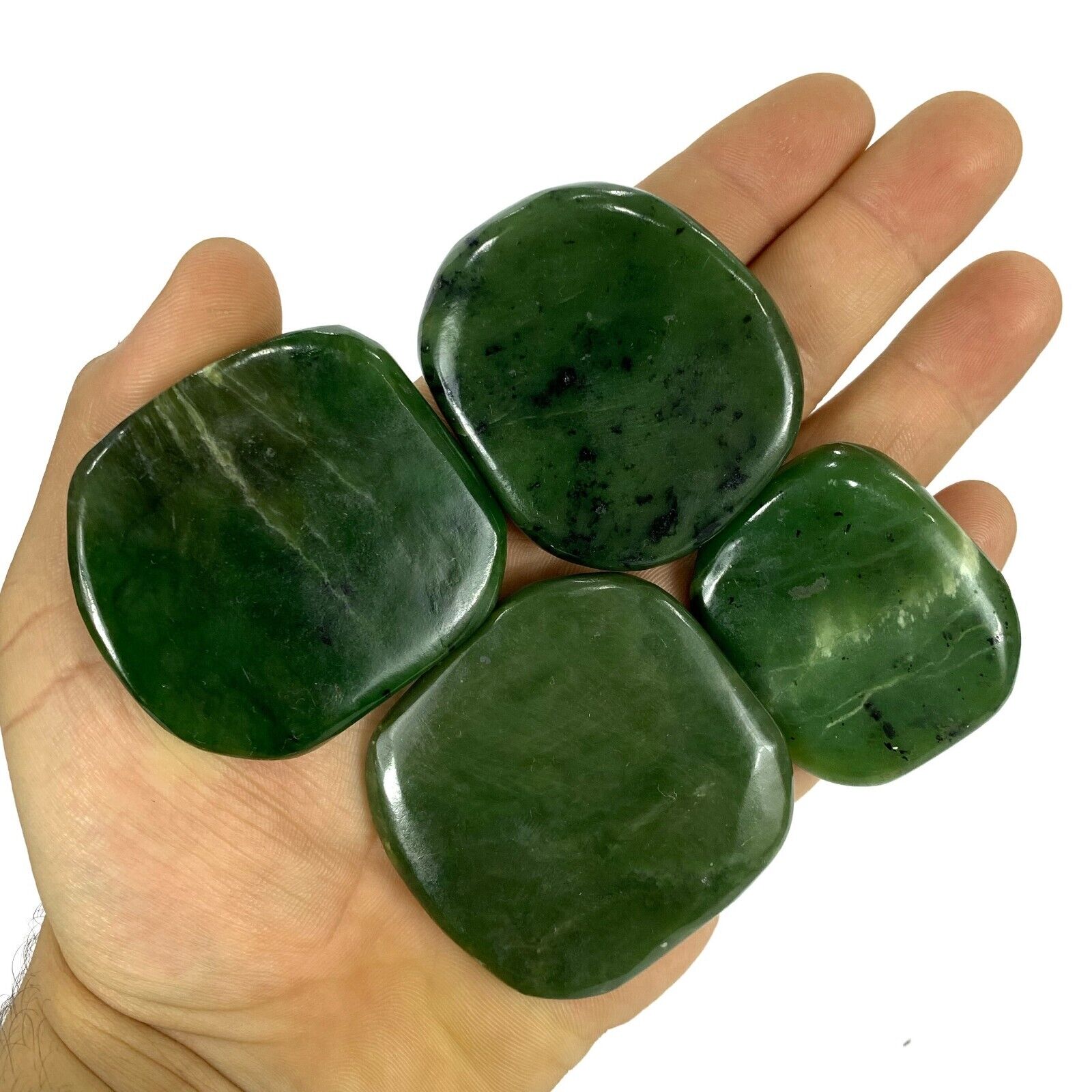 Amazing Quality Green Color Nephrite Jade Coasters,Nephrite Coasters