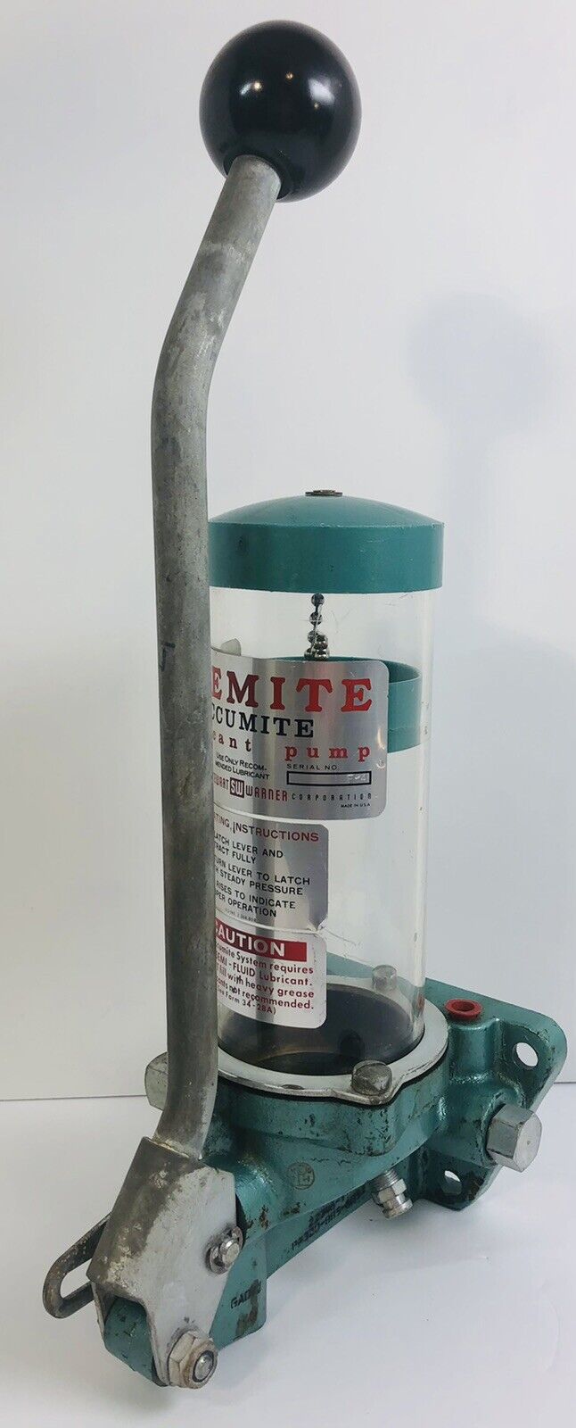 STEWART WARNER Alemite Accumite Lubricant Pump Model # 4053