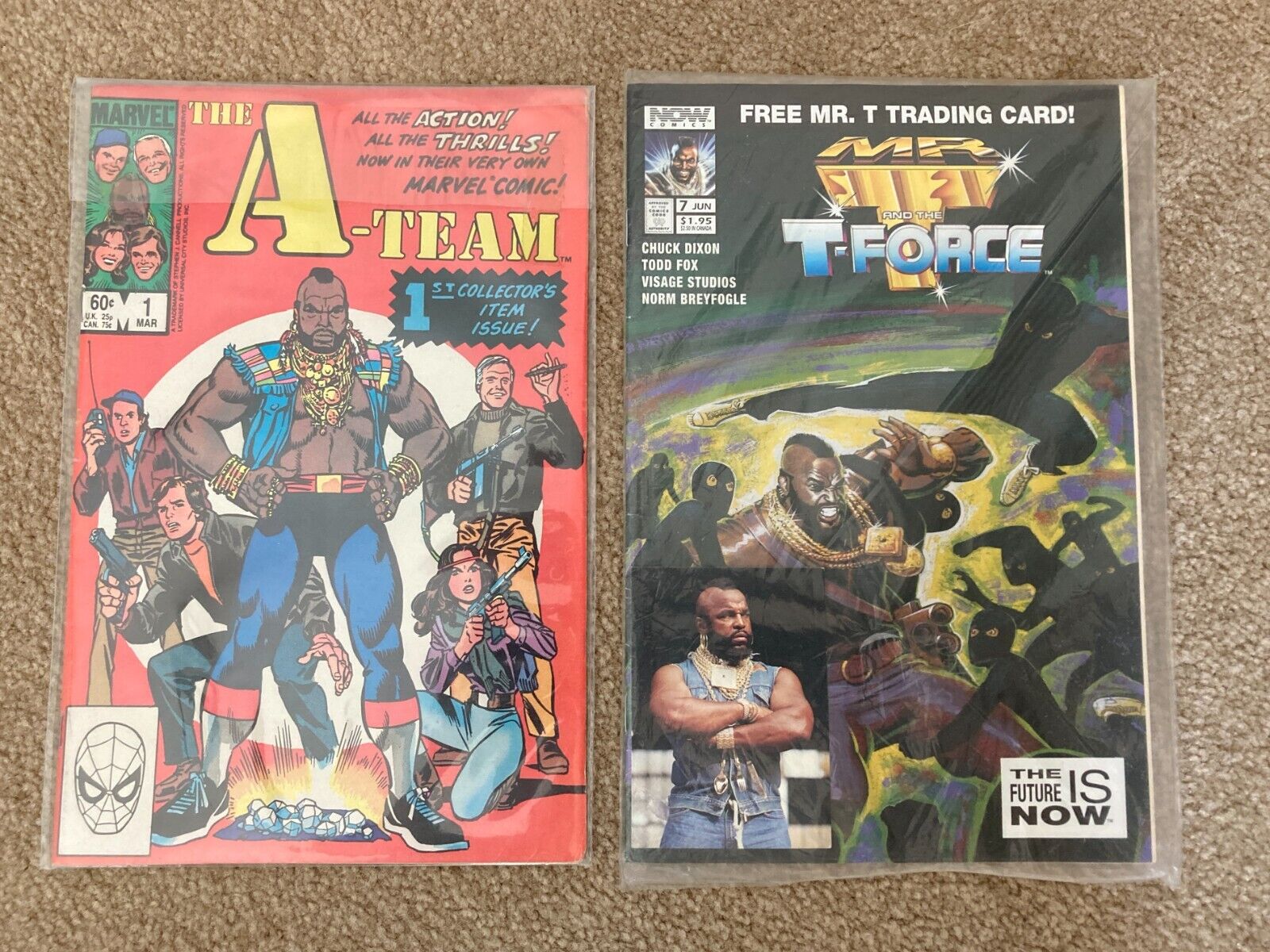 Vintage A-team and Mr. T and the T-Force Comic Books