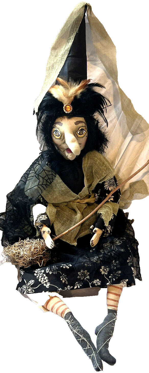 Gathered Traditions Joe Spencer Thelma Witch Halloween Doll 40\