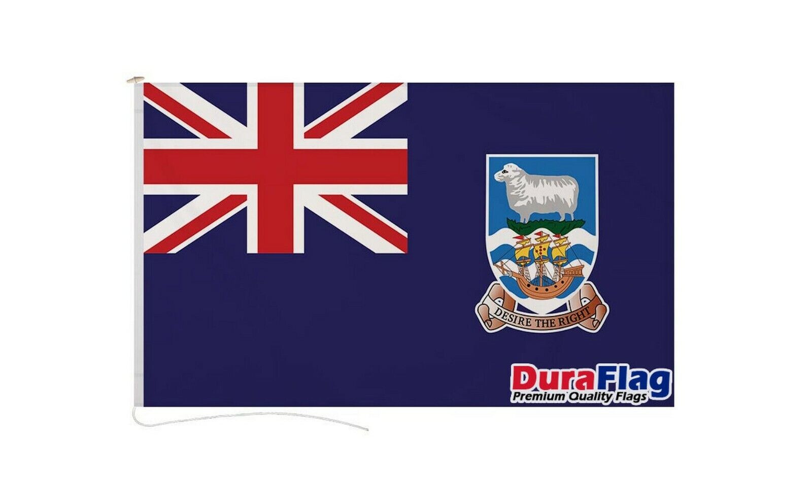 FALKLAND ISLANDS FALKLANDS DURAFLAG 150cm x 90cm FLAG ROPE & TOGGLE