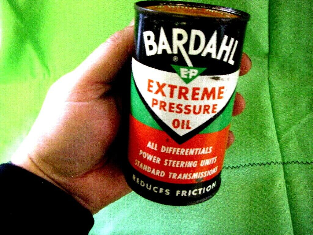 1959 Bardahl Extreme Pressure Oil 12 oz Very Rare Oval Can tin NOS Garage:1 of 2