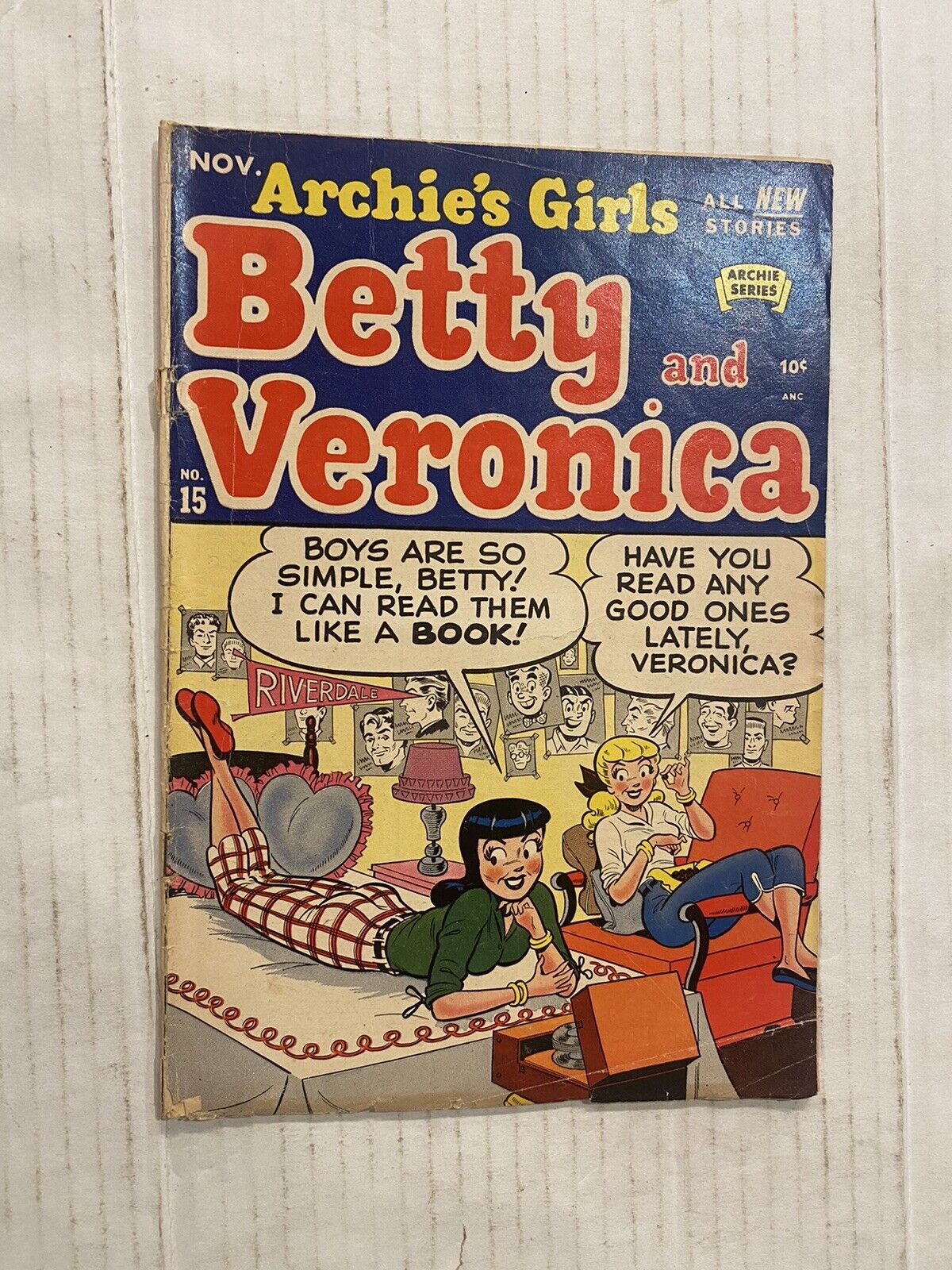 Archie's Girls BETTY AND VERONICA #15 (1954) Golden Age Comics 