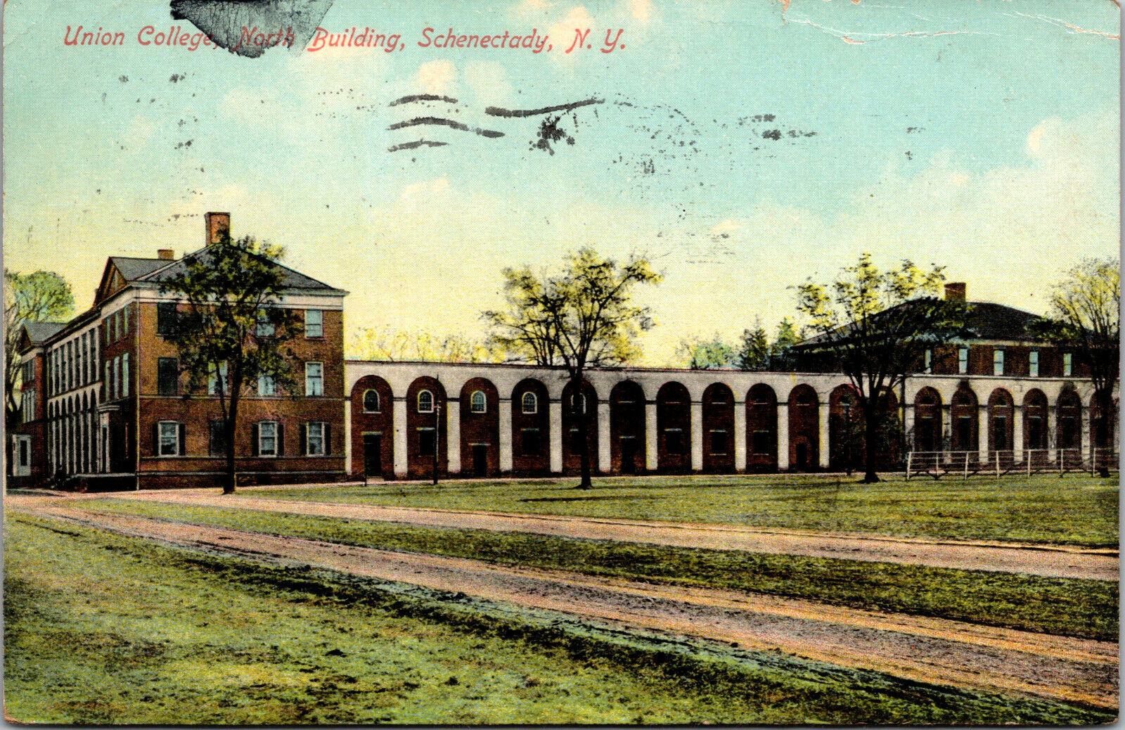 Vtg 1910s Union College North Building Schenectady New York NY Postcard