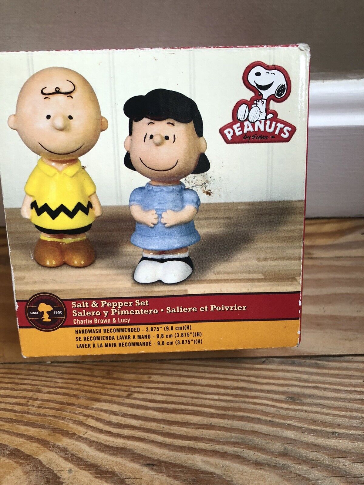 PEANUTS Charlie Brown and Lucy Salt and Pepper Shakers Vintage