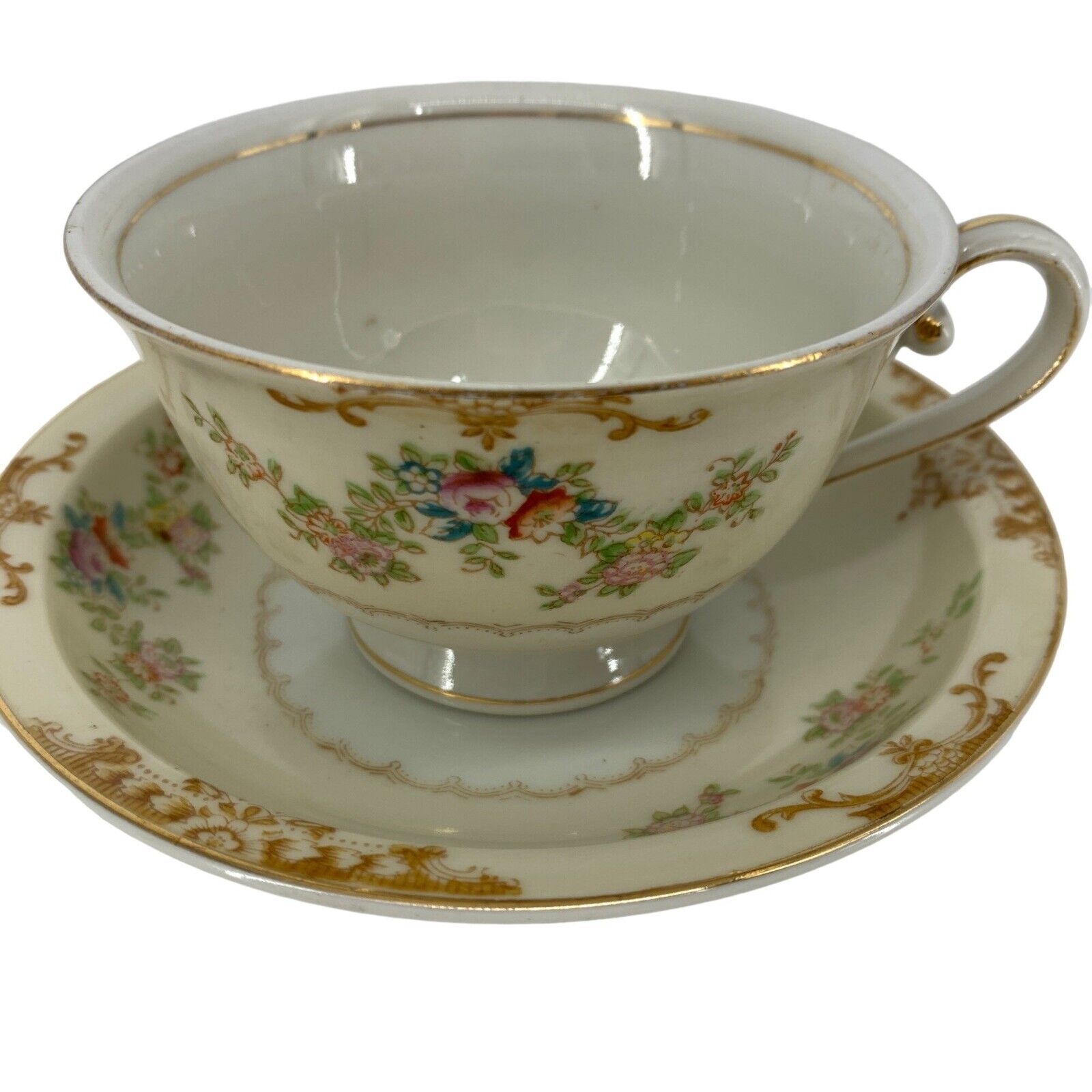 Crown Ivory China Cup & Saucer Bridgerton Vintage Fine Bone China 2967 Tea