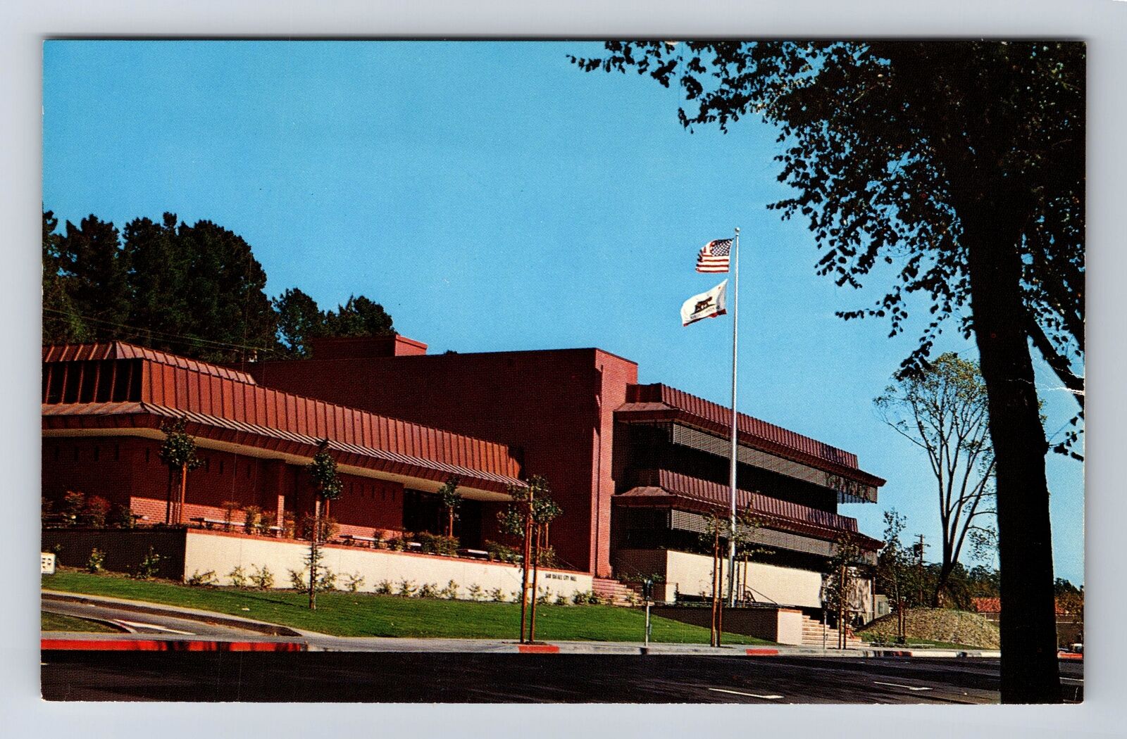San Rafael CA-California, City Hall, Antique, Vintage Postcard