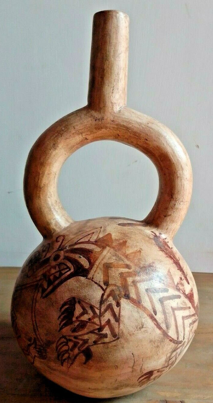 Peruvian pre-Columbian chimu ceramic reproduction - huaco